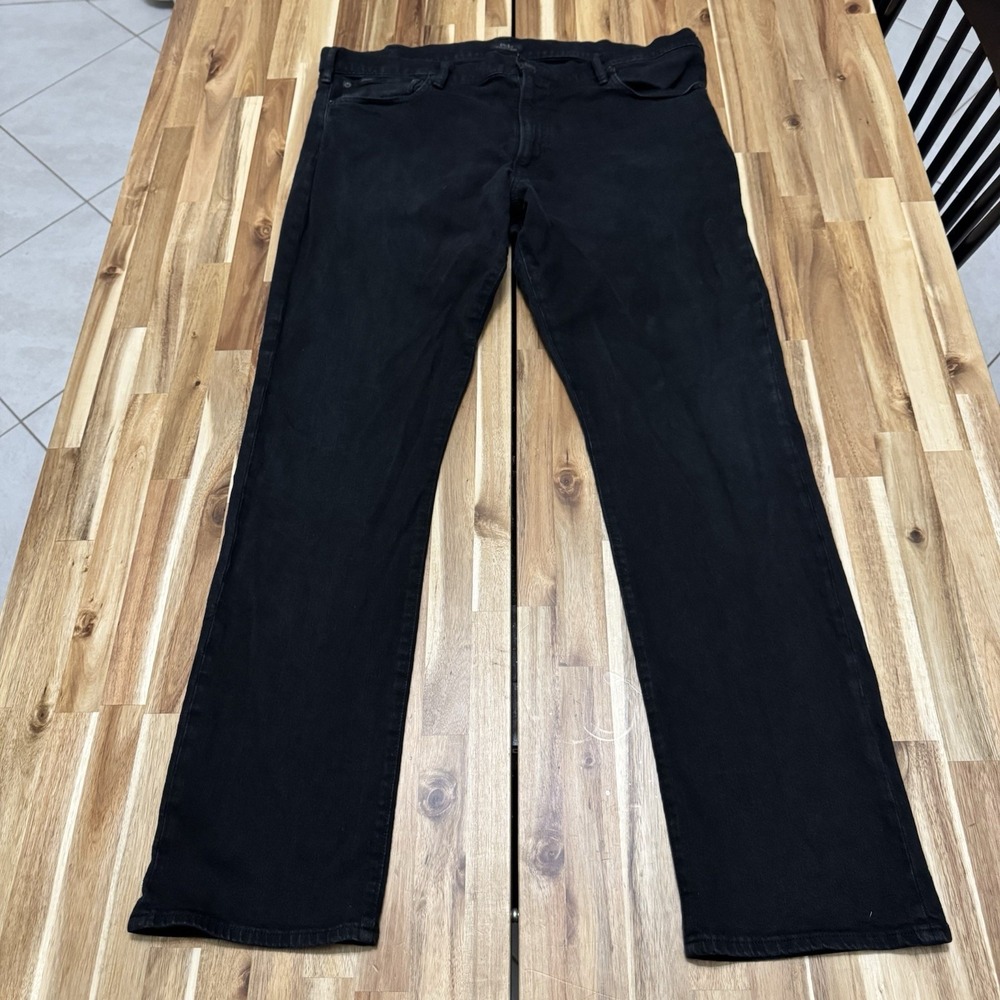 Polo Ralph Lauren Jeans Mens 40x30 Black Varick Slim Straight Denim Stretch